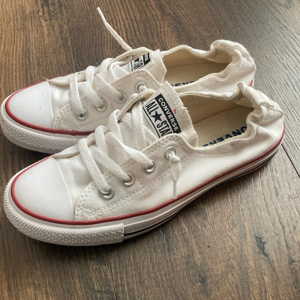 Converse Cream and Blue Sneakers